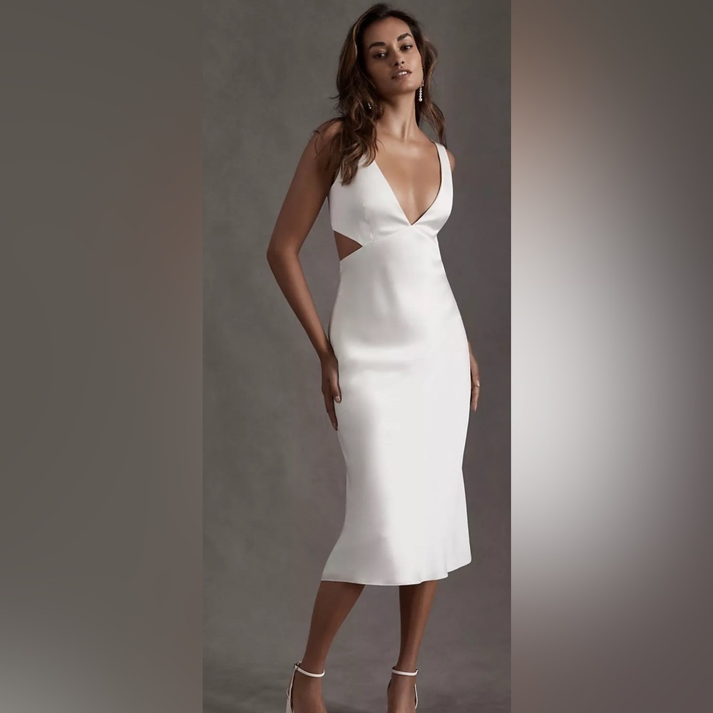 NWT Sachin + Babi White Backless Sheath Dress size 8
